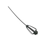 Fishing feeder with rod, approximate 80 grams, 25 cm, dark green color